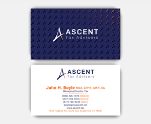 Business Card Design by DesignerShahadat for Ascent Tax Advisers | Design: #37269157