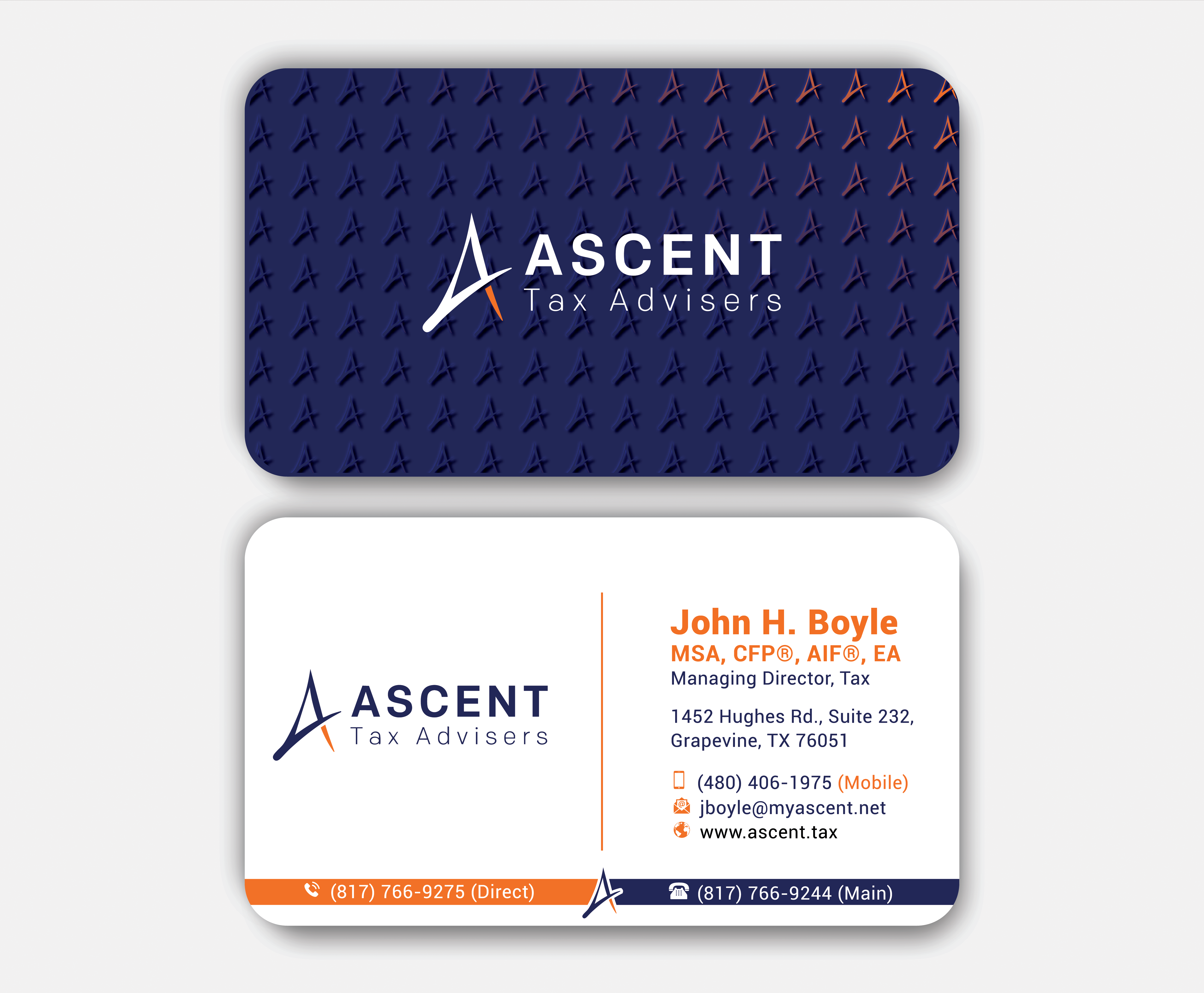 Business Card Design by DesignerShahadat for Ascent Tax Advisers | Design #37269171