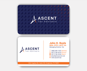 Business Card Design by DesignerShahadat for Ascent Tax Advisers | Design: #37269175