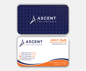 Business Card Design by DesignerShahadat for Ascent Tax Advisers | Design: #37269181