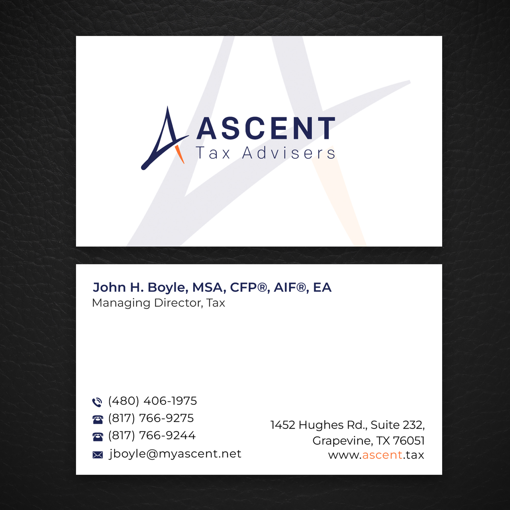 Business Card Design by Majed D for Ascent Tax Advisers | Design #37269785