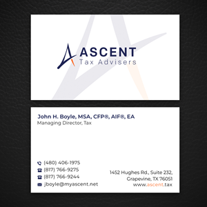 Business Card Design by Majed D for Ascent Tax Advisers | Design: #37269785