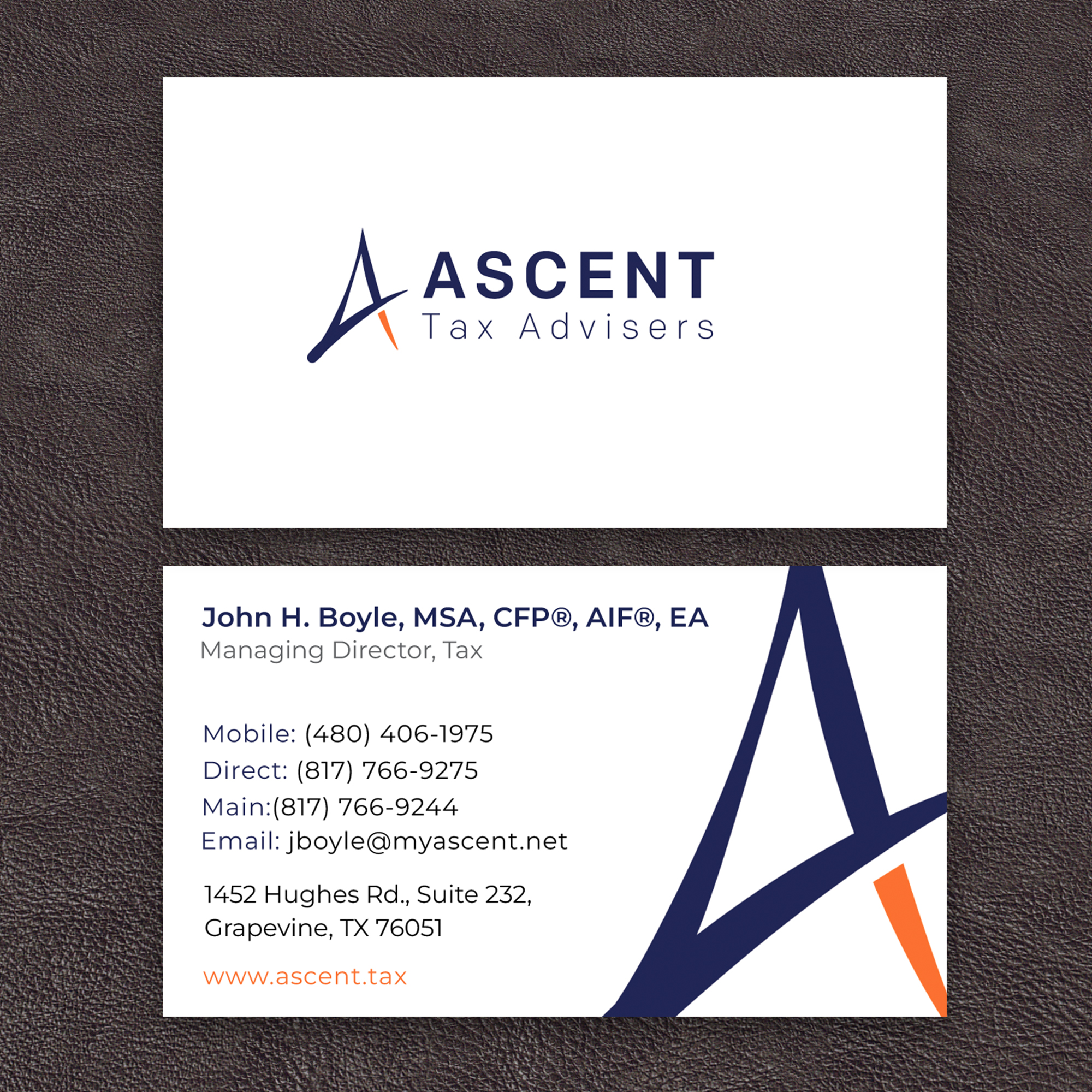 Business Card Design by Majed D for Ascent Tax Advisers | Design #37269806