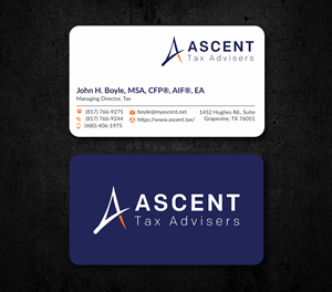 Business Card Design by JS Desiger for Ascent Tax Advisers | Design #37267713