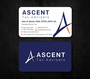 Business Card Design by JS Desiger for Ascent Tax Advisers | Design: #37267764