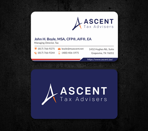 Business Card Design by JS Desiger for Ascent Tax Advisers | Design: #37267786