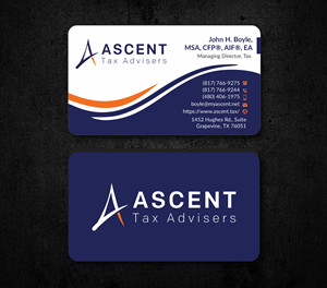 Business Card Design by JS Desiger for Ascent Tax Advisers | Design: #37267798