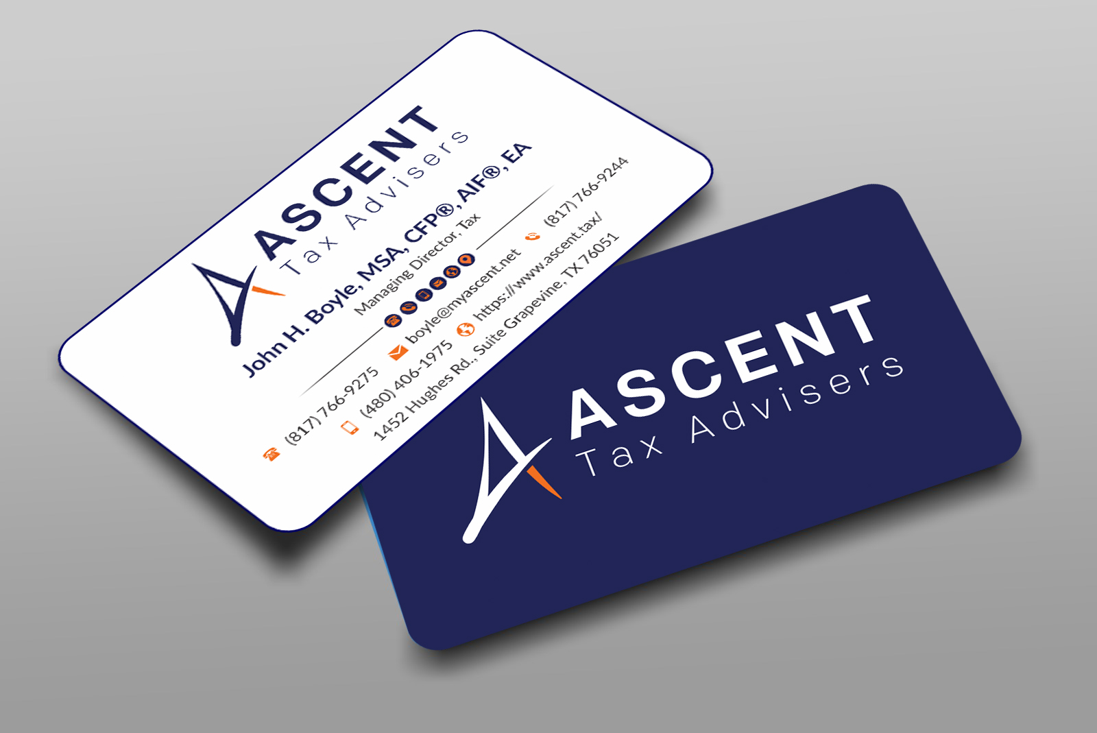 Business Card Design by JS Desiger for Ascent Tax Advisers | Design #37268004