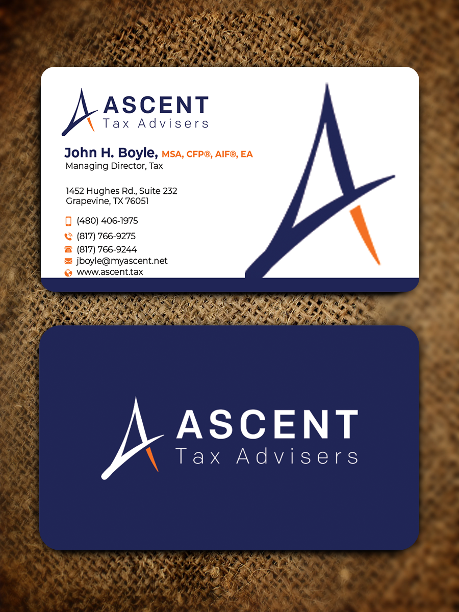 Business Card Design by Md. Abuhanifa for Ascent Tax Advisers | Design #37265452
