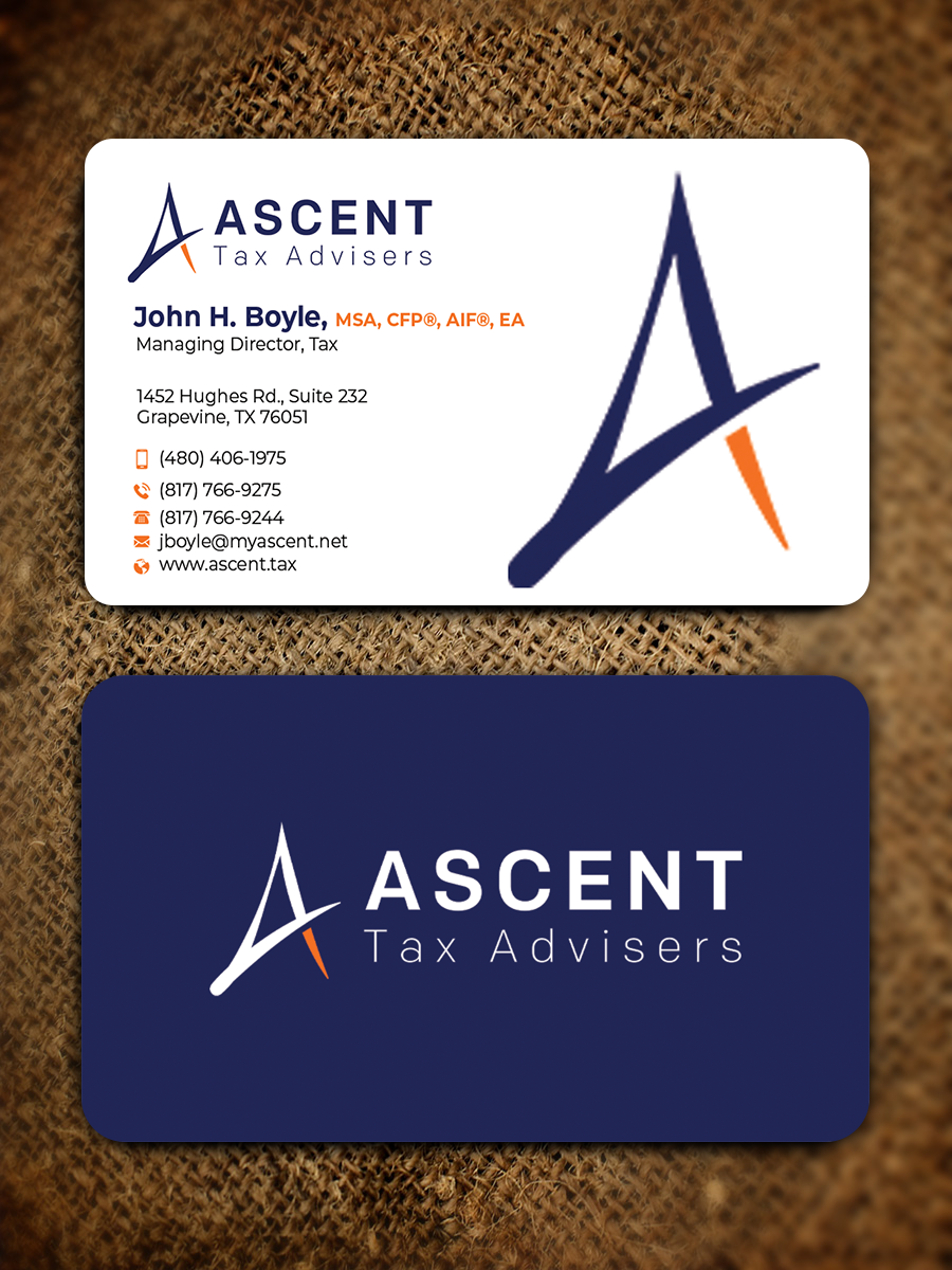 Business Card Design by Md. Abuhanifa for Ascent Tax Advisers | Design #37265453