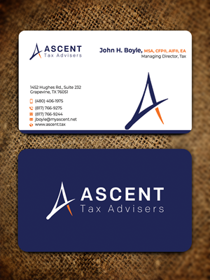 Business Card Design by Md. Abuhanifa for Ascent Tax Advisers | Design: #37265454