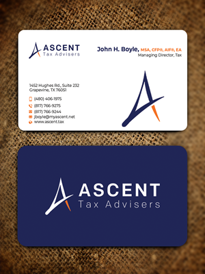 Business Card Design by Md. Abuhanifa for Ascent Tax Advisers | Design: #37265455