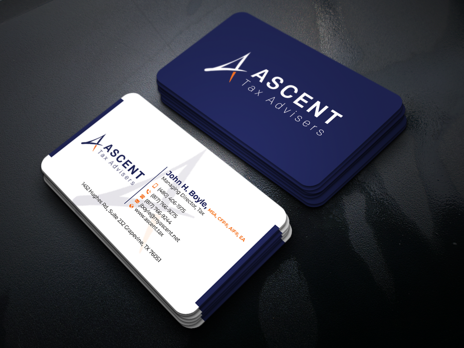Diseño de Tarjeta de Presentación por Md. Abuhanifa para Ascent Tax Advisers | Diseño #37265456