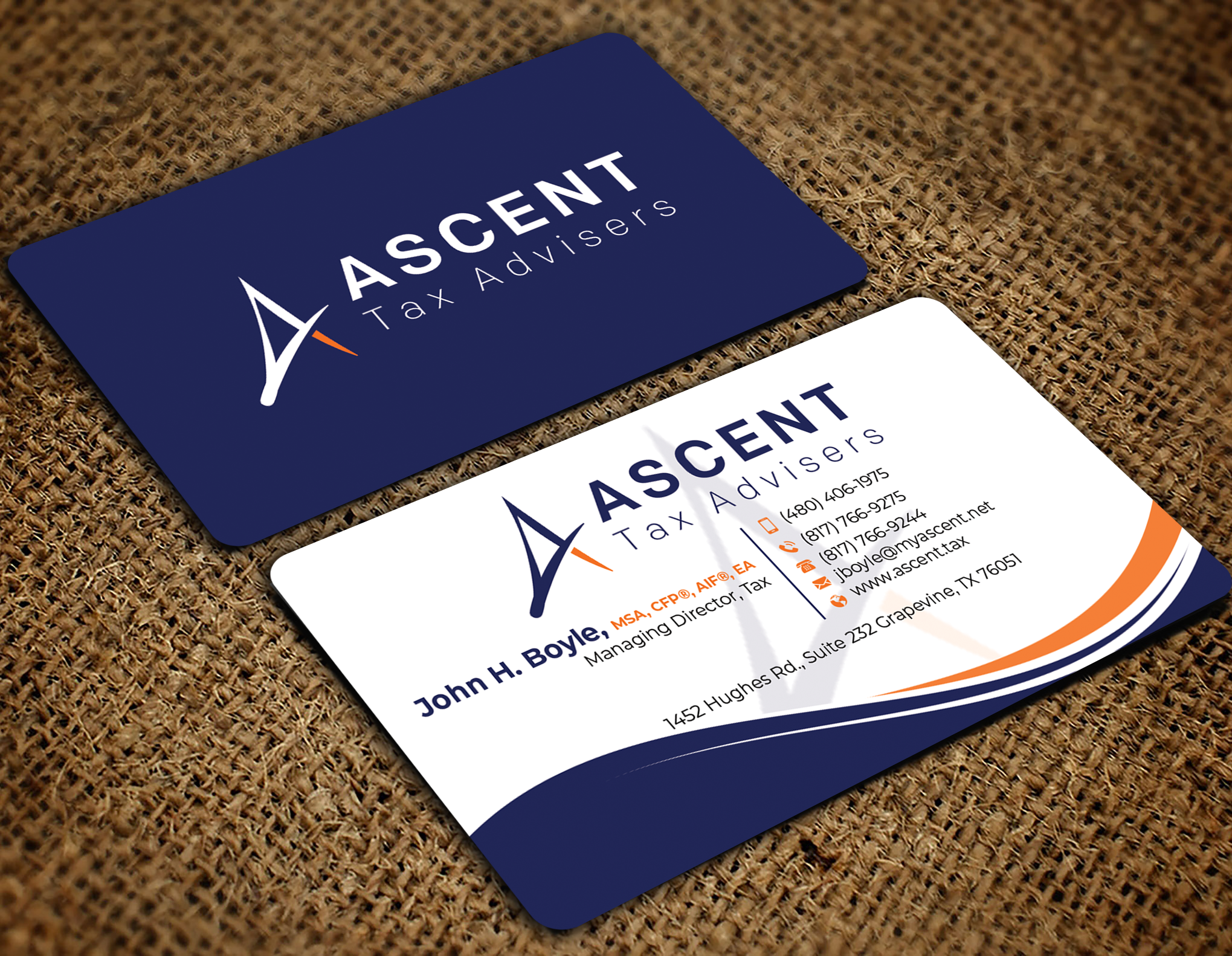 Business Card Design by Md. Abuhanifa for Ascent Tax Advisers | Design #37265464