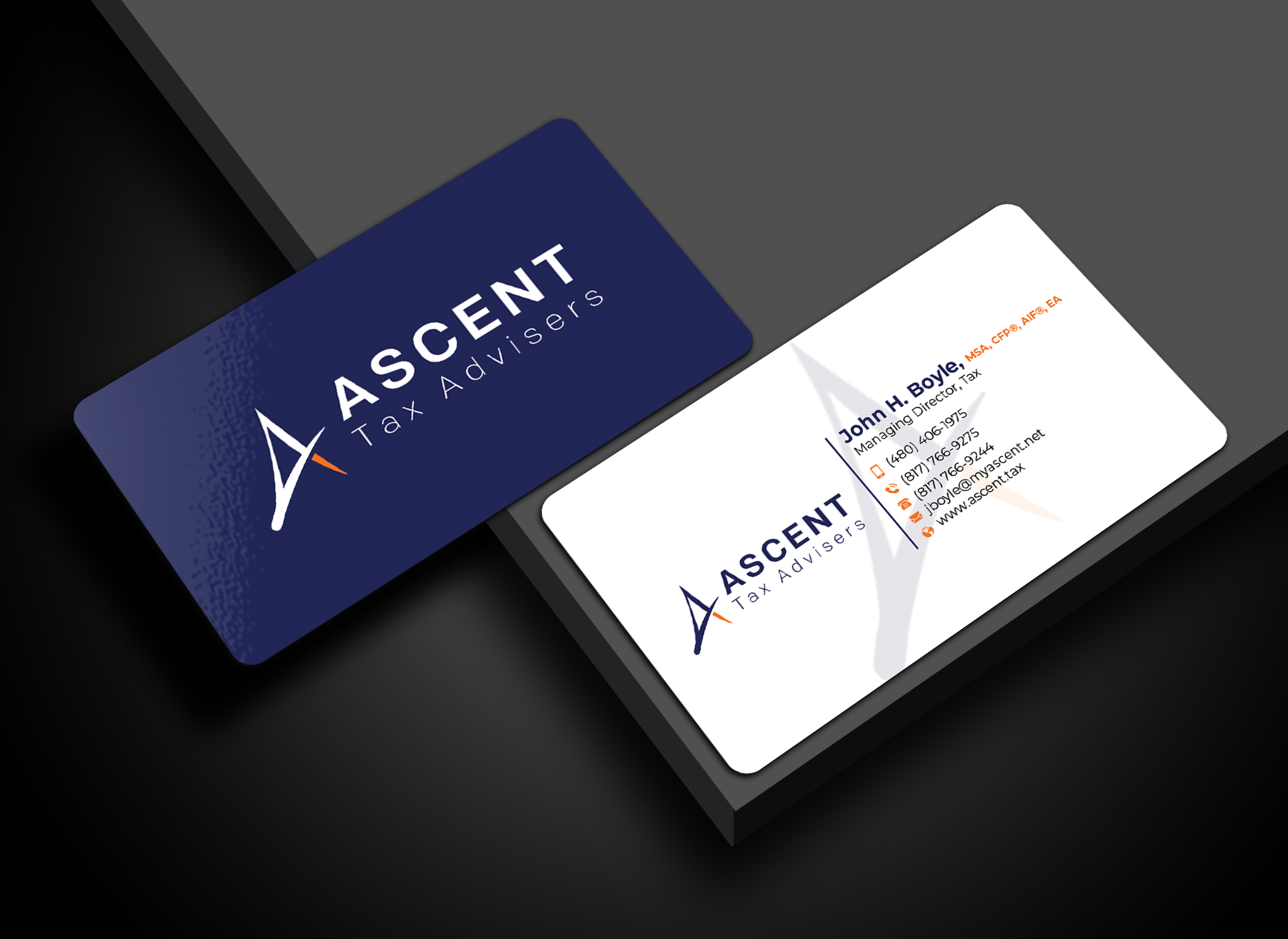 Business Card Design by Md. Abuhanifa for Ascent Tax Advisers | Design #37265466