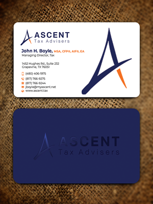 Business Card Design by Md. Abuhanifa for Ascent Tax Advisers | Design: #37265480