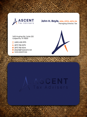 Business Card Design by Md. Abuhanifa for Ascent Tax Advisers | Design: #37265482