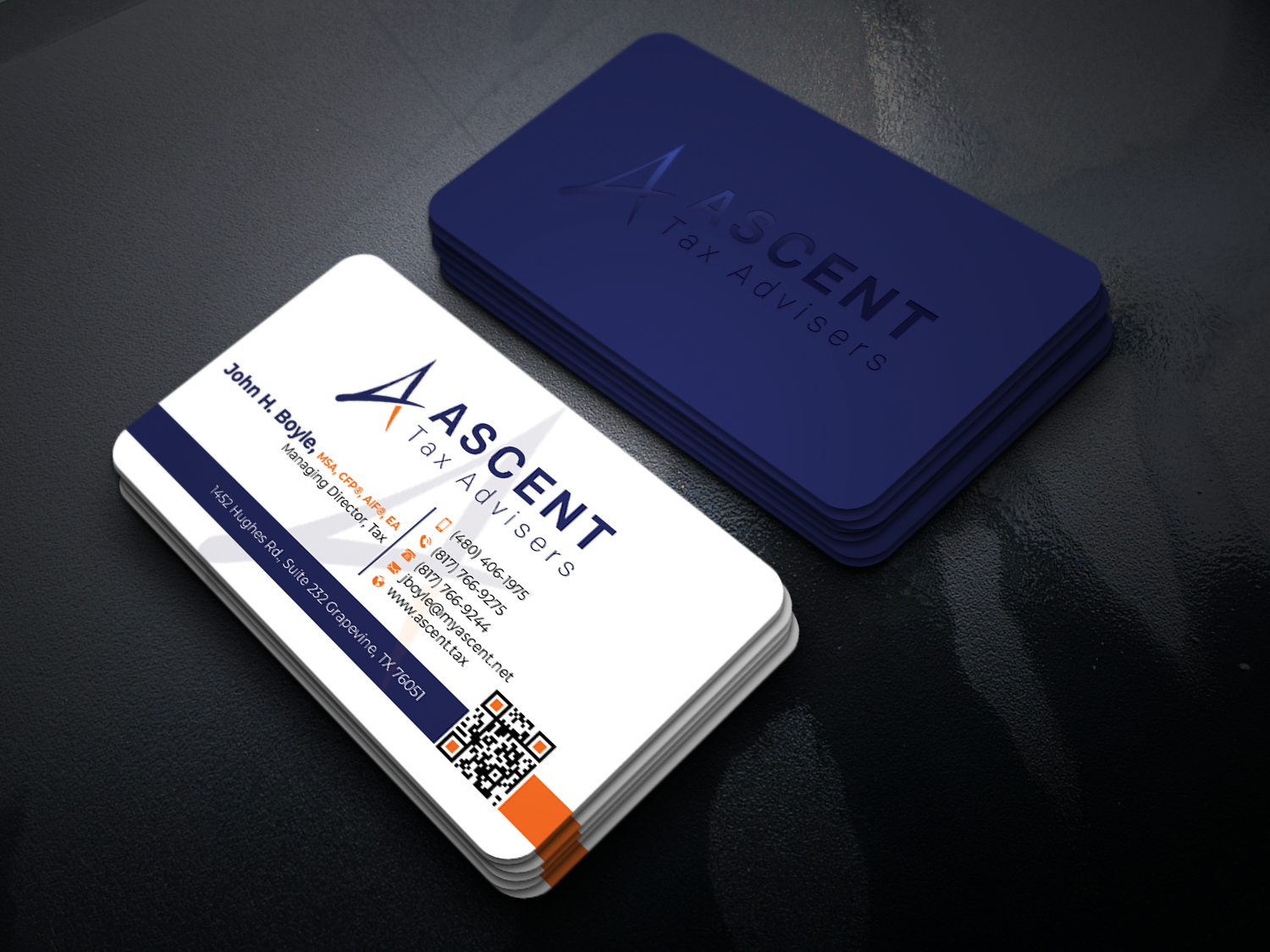 Diseño de Tarjeta de Presentación por Md. Abuhanifa para Ascent Tax Advisers | Diseño #37265485