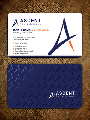 Business Card Design by Md. Abuhanifa for Ascent Tax Advisers | Design: #37265502