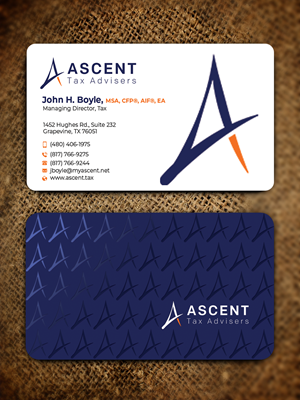 Business Card Design by Md. Abuhanifa for Ascent Tax Advisers | Design: #37265503