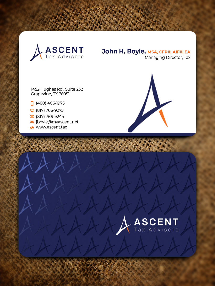Business Card Design by Md. Abuhanifa for Ascent Tax Advisers | Design #37265504