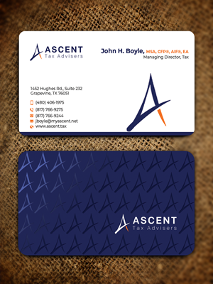 Business Card Design by Md. Abuhanifa for Ascent Tax Advisers | Design: #37265504
