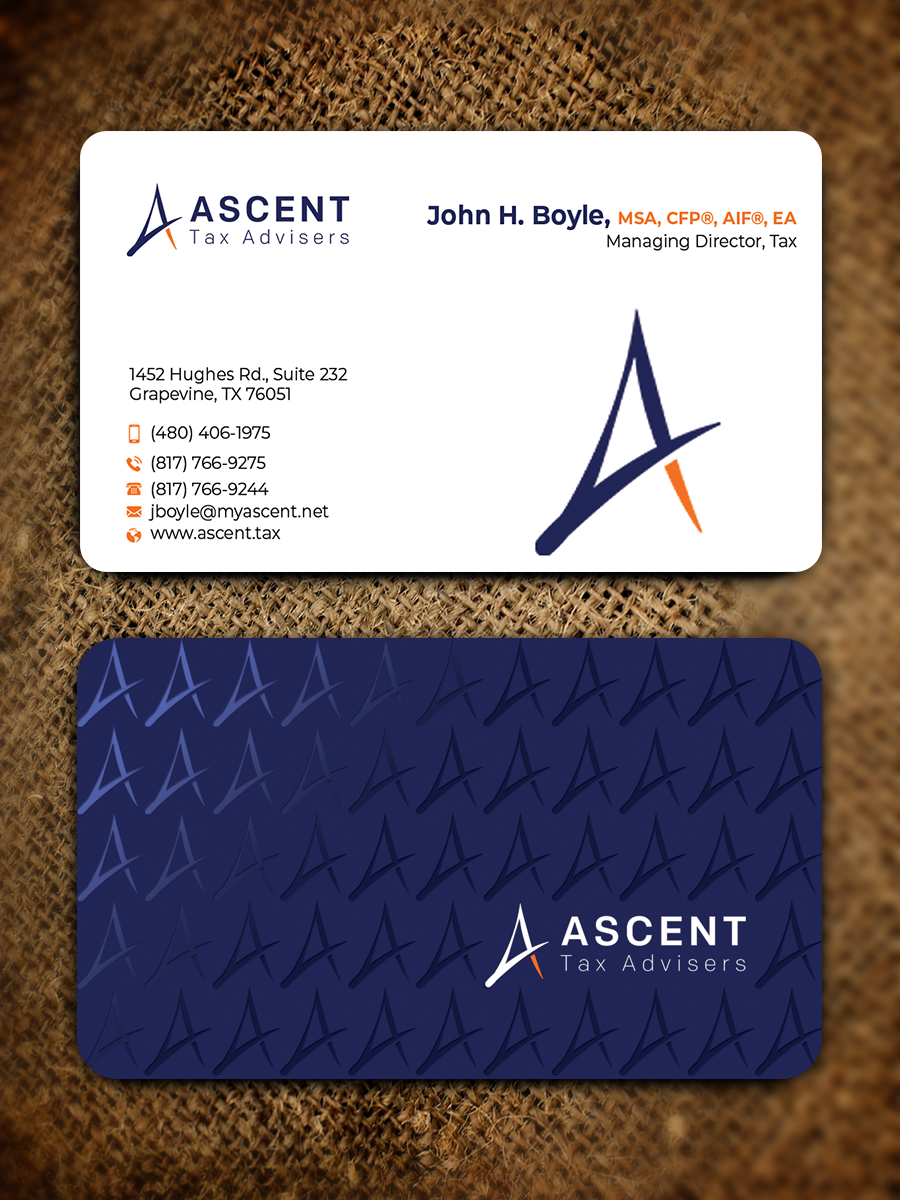 Business Card Design by Md. Abuhanifa for Ascent Tax Advisers | Design #37265505