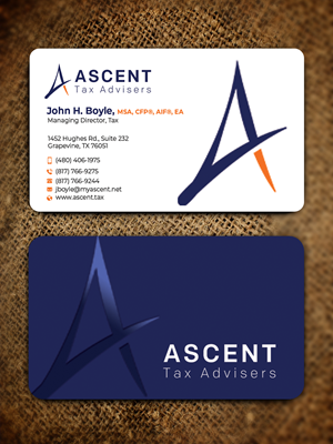 Business Card Design by Md. Abuhanifa for Ascent Tax Advisers | Design: #37265521