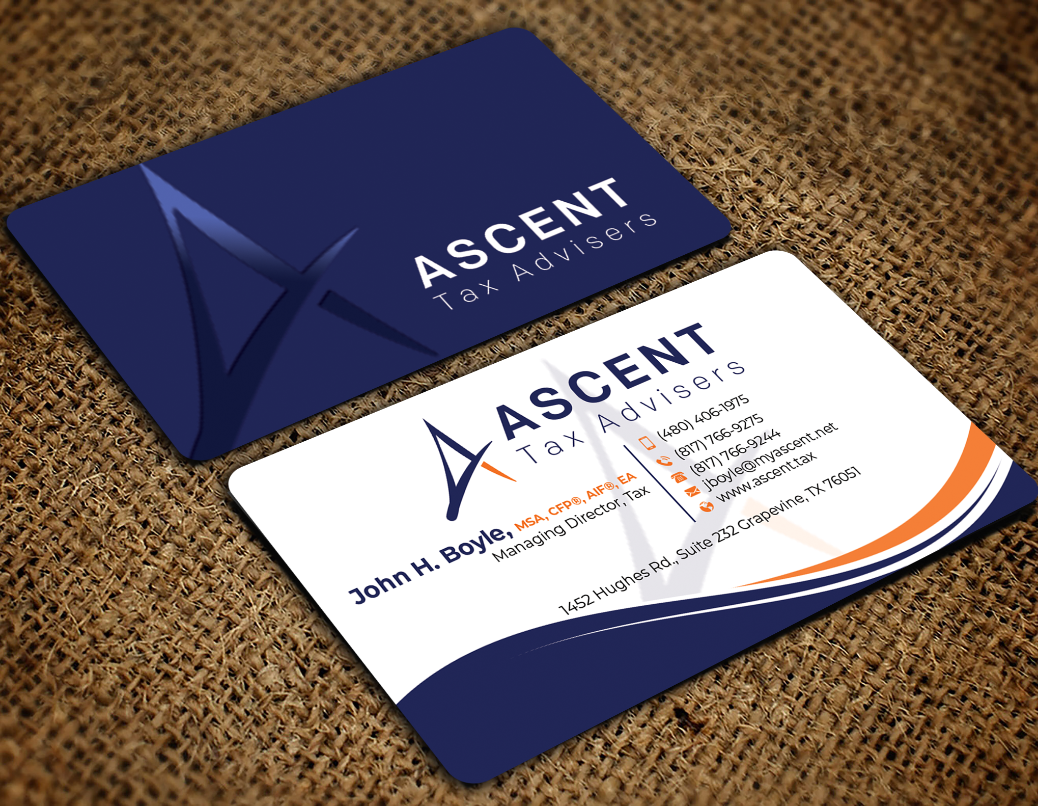 Business Card Design by Md. Abuhanifa for Ascent Tax Advisers | Design #37265527