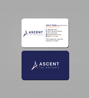 Business Card Design by Creations Box 2015 for Ascent Tax Advisers | Design: #37268830