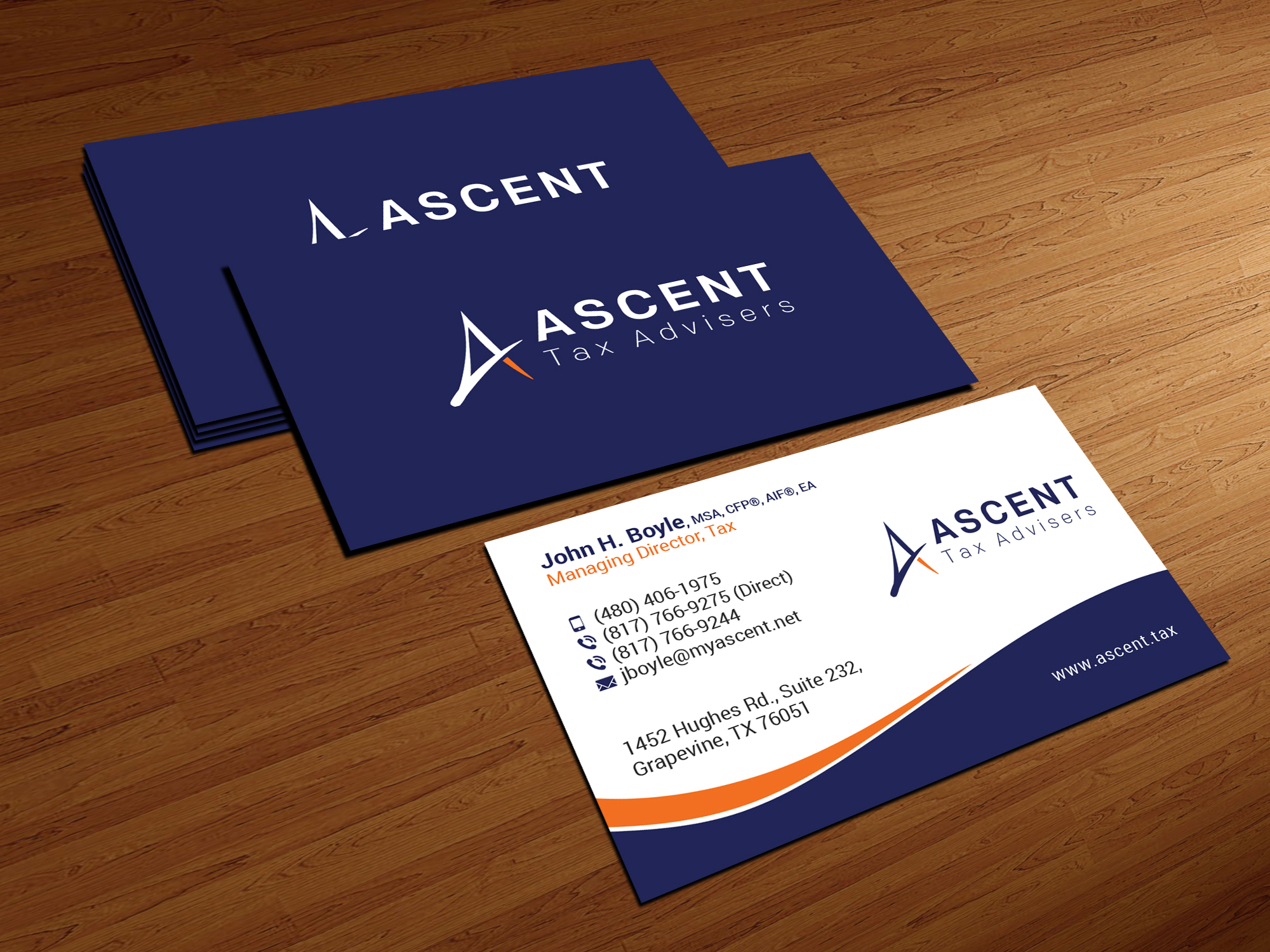Business Card Design by Creations Box 2015 for Ascent Tax Advisers | Design #37268832
