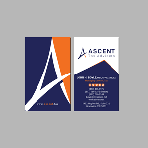 Business Card Design by Creations Box 2015 for Ascent Tax Advisers | Design: #37268835