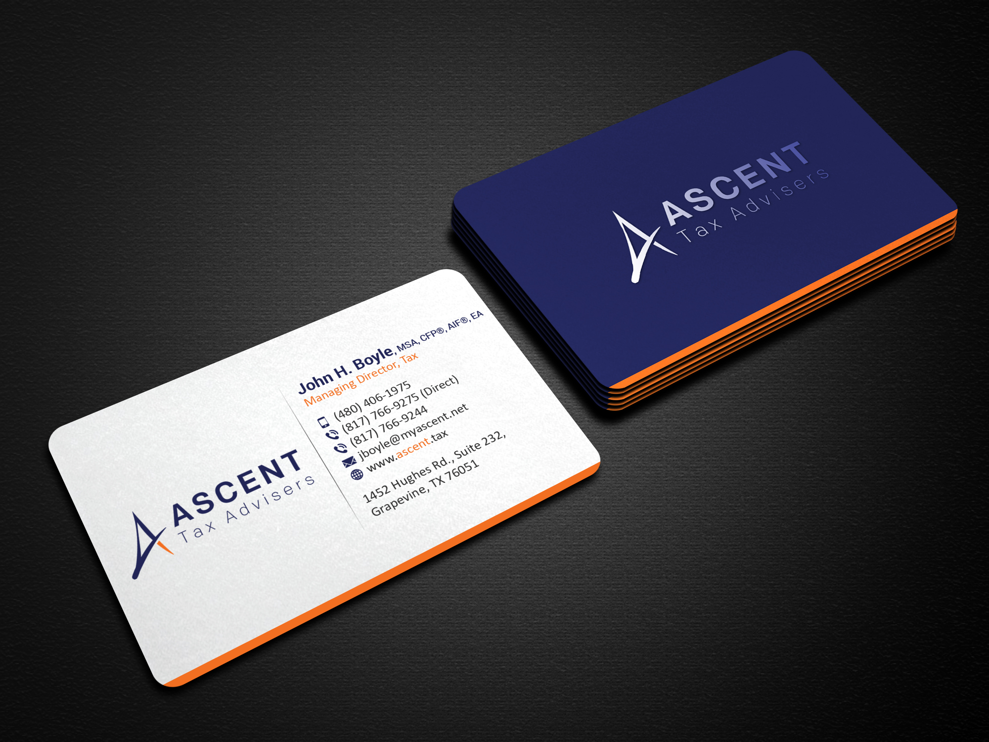 Business Card Design by Creations Box 2015 for Ascent Tax Advisers | Design #37268840