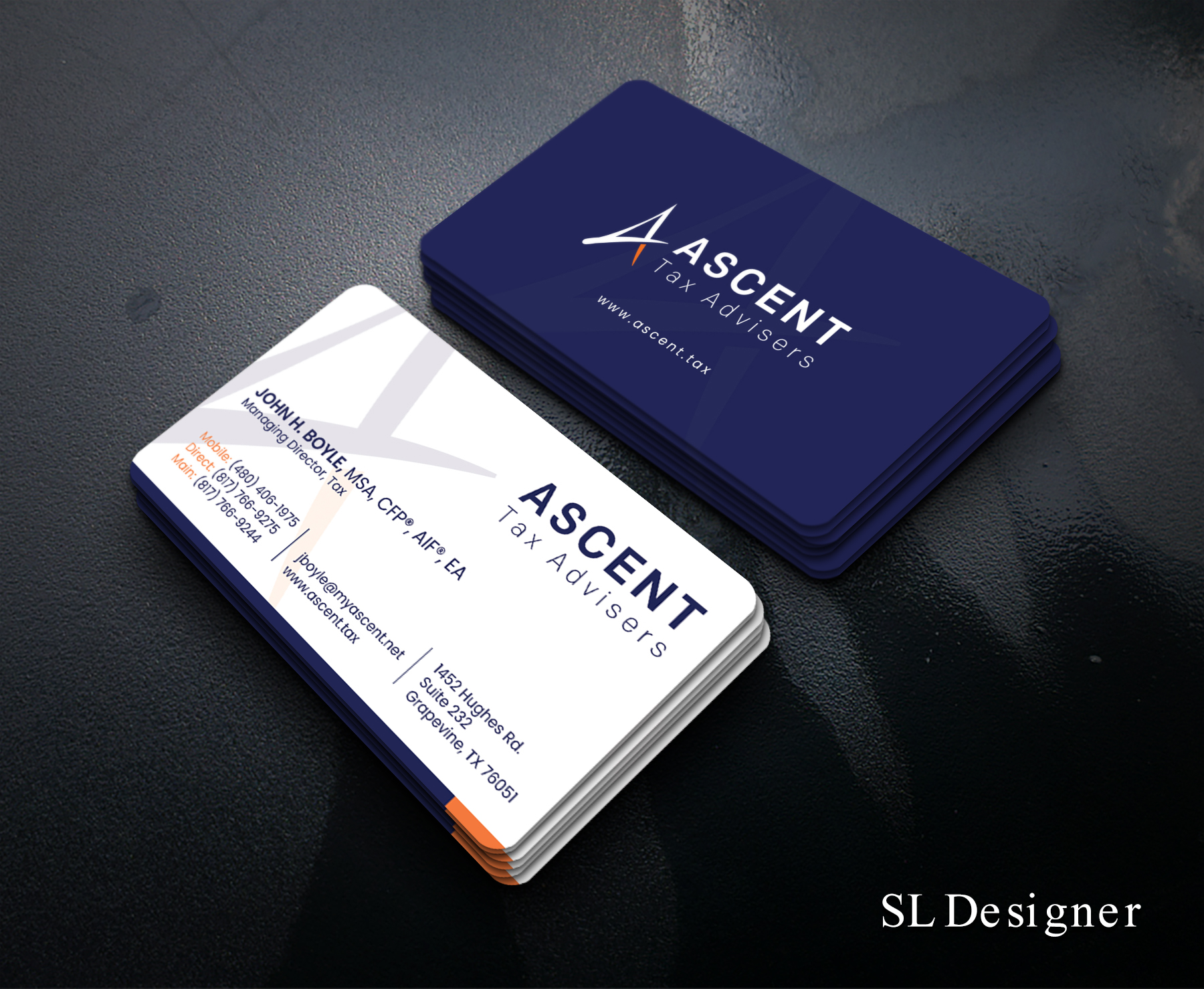 Business Card Design by SL Designer for Ascent Tax Advisers | Design #37269231