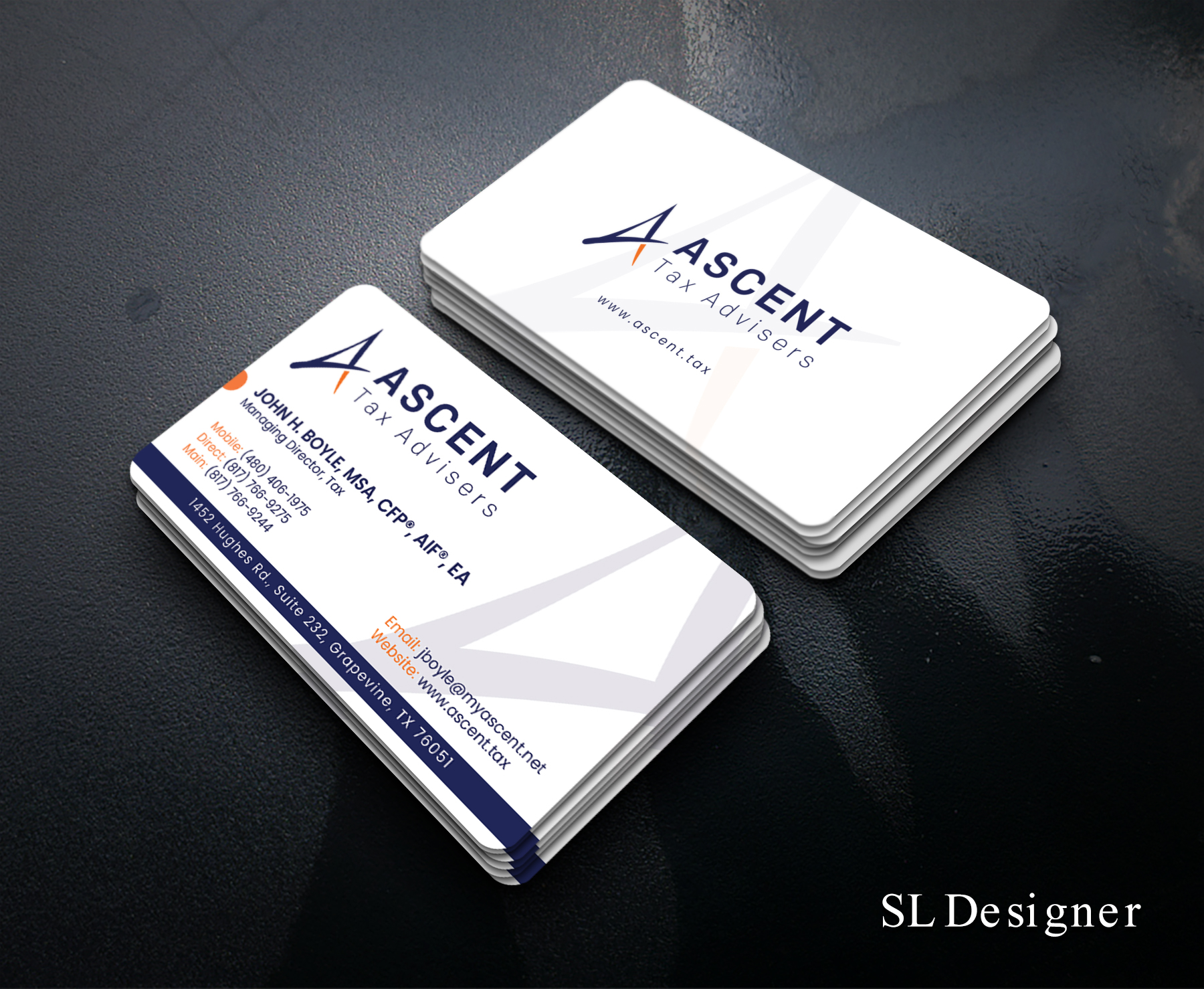 Business Card Design by SL Designer for Ascent Tax Advisers | Design #37269233
