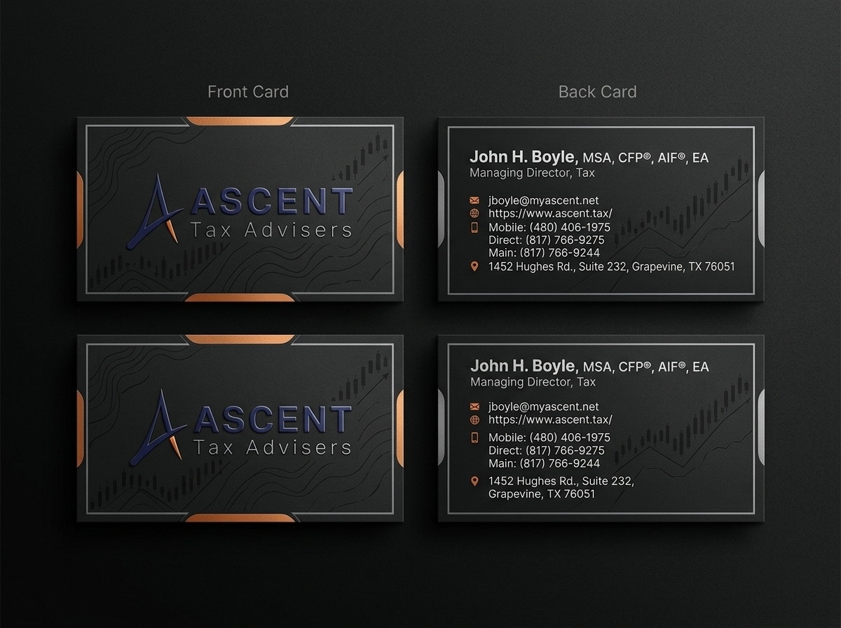 Business Card Design by Kkanti for Ascent Tax Advisers | Design: #37269208