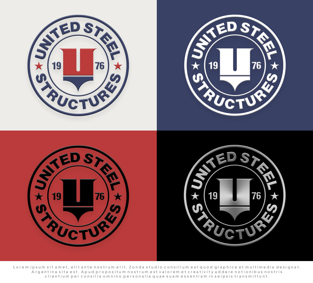 Logo Design by Zonda Studio for United Steel Structures, Inc.  | Design #37270751