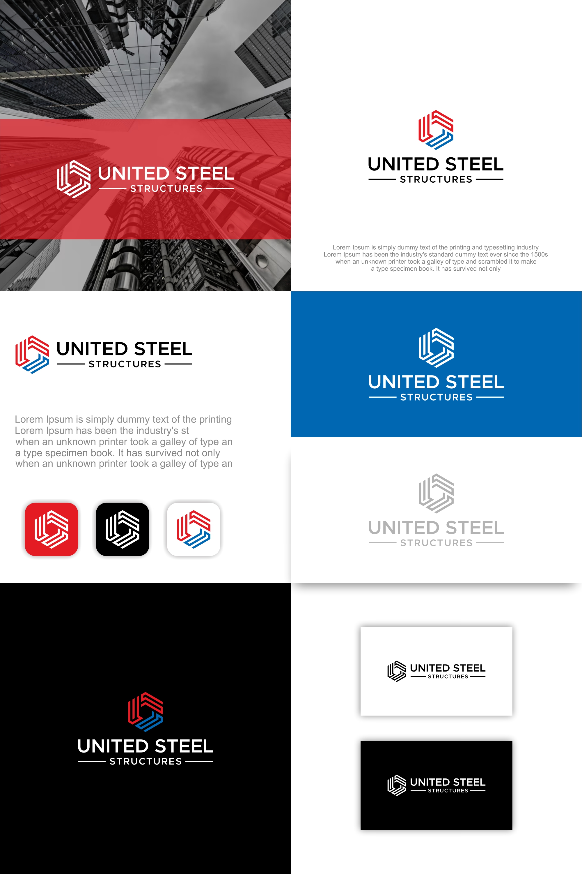 Logo Design by Stone Black for United Steel Structures, Inc.  | Design #37274245