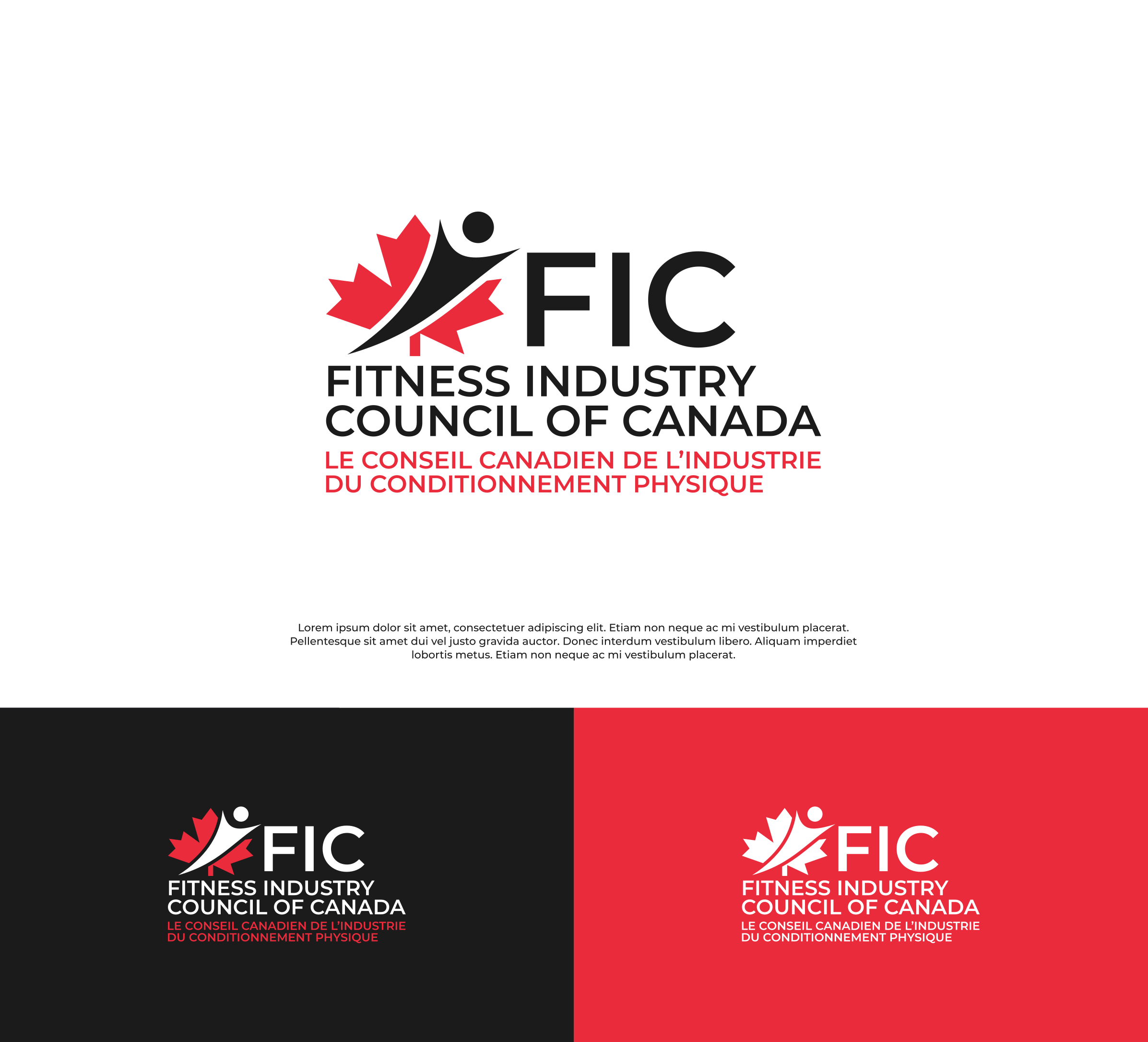 Logo Design by Zaid Al Faqih for Fitness Industry Council of Canada | Design #37289149