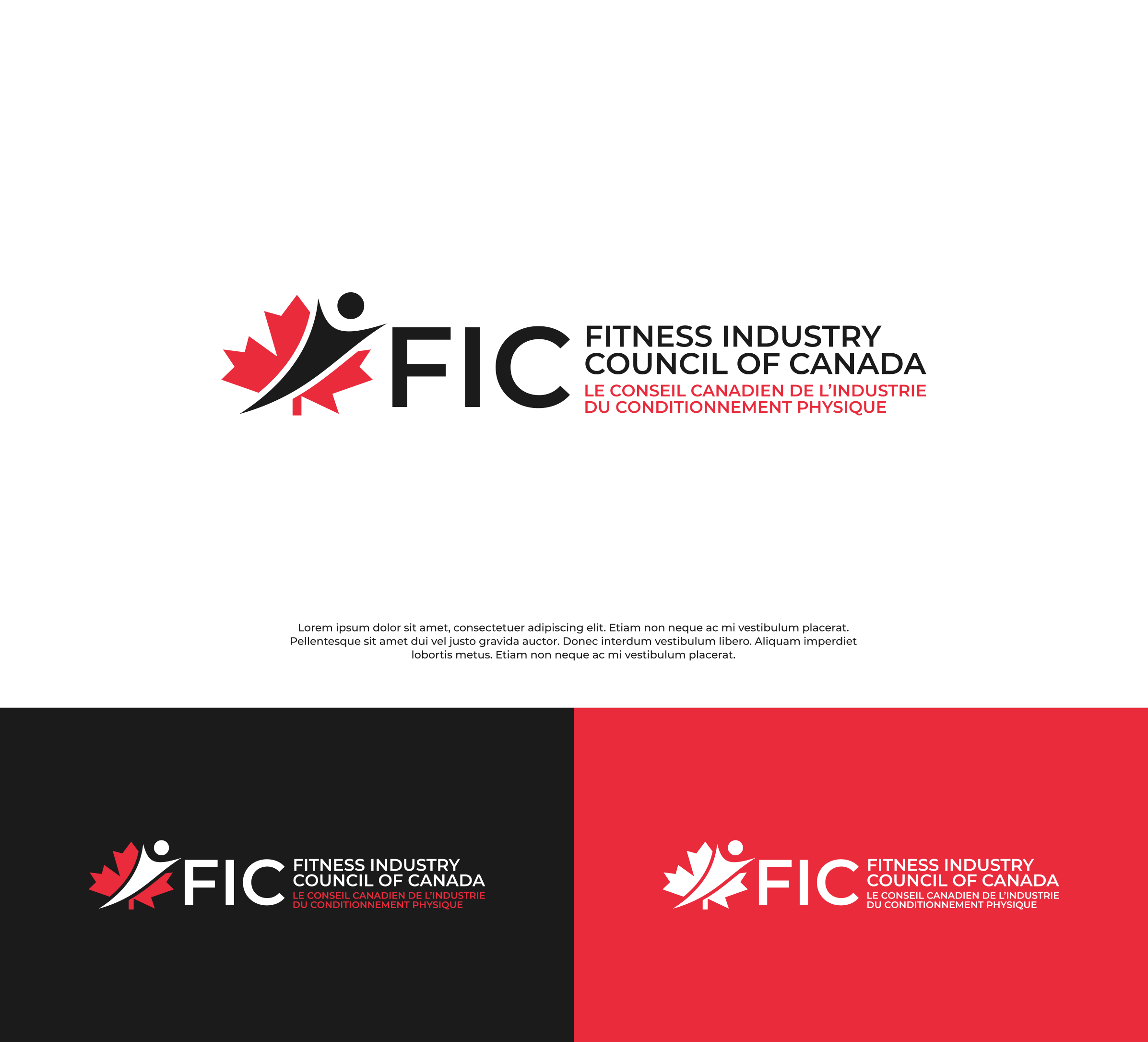 Logo Design by Zaid Al Faqih for Fitness Industry Council of Canada | Design #37289150