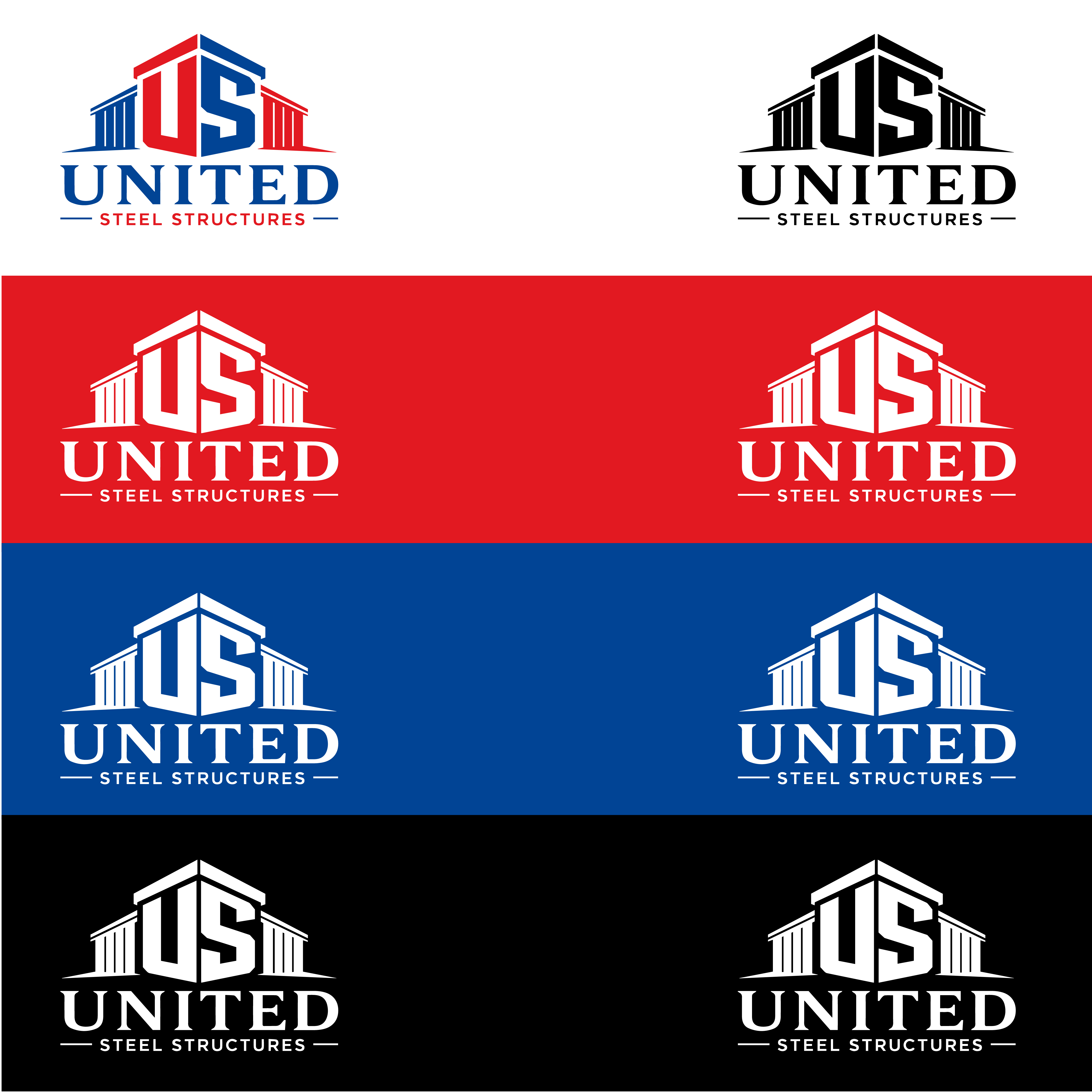 Logo Design by Shariqology for United Steel Structures, Inc.  | Design #37267403