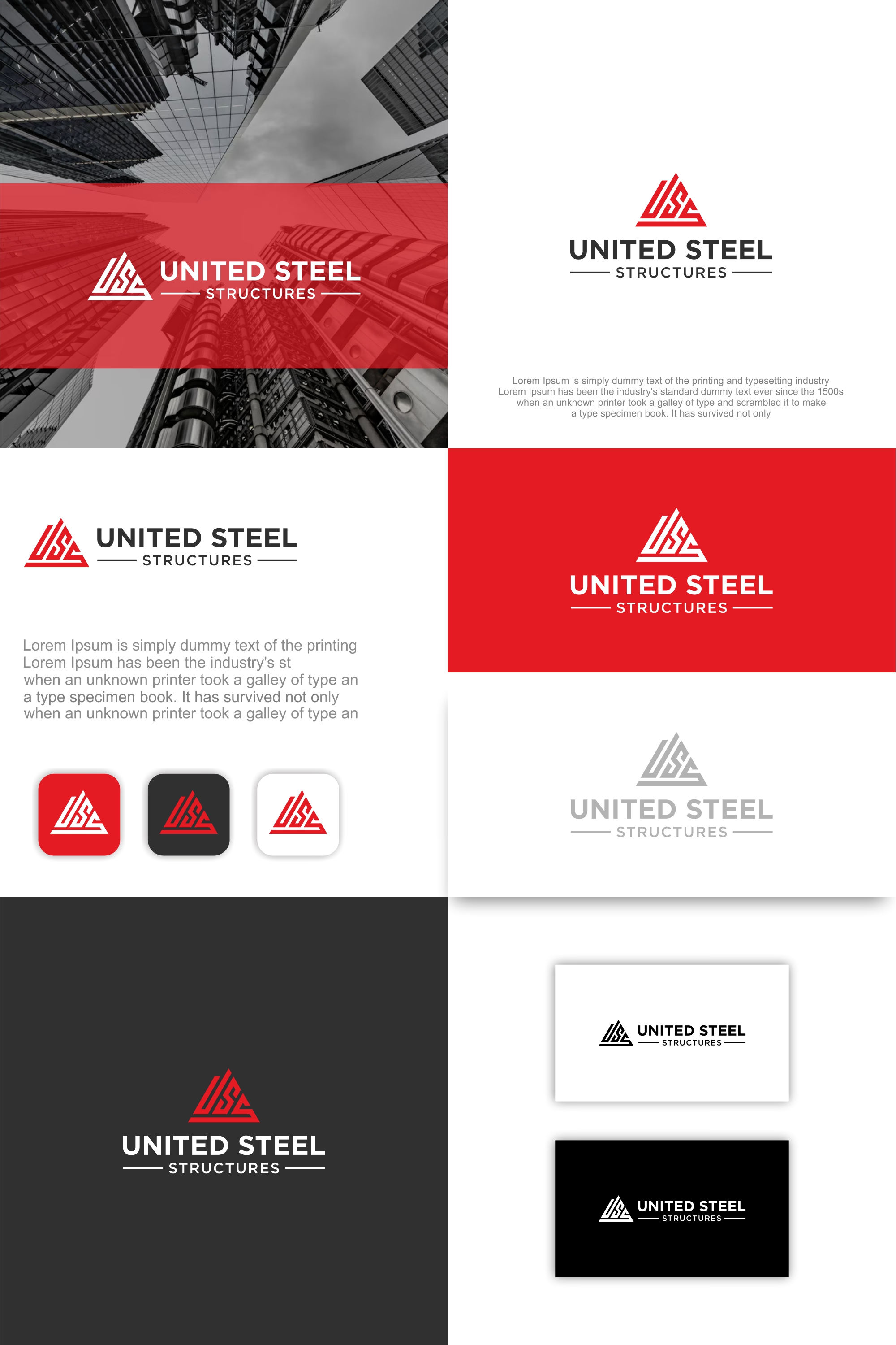 Logo Design by Stone Black for United Steel Structures, Inc.  | Design #37293549