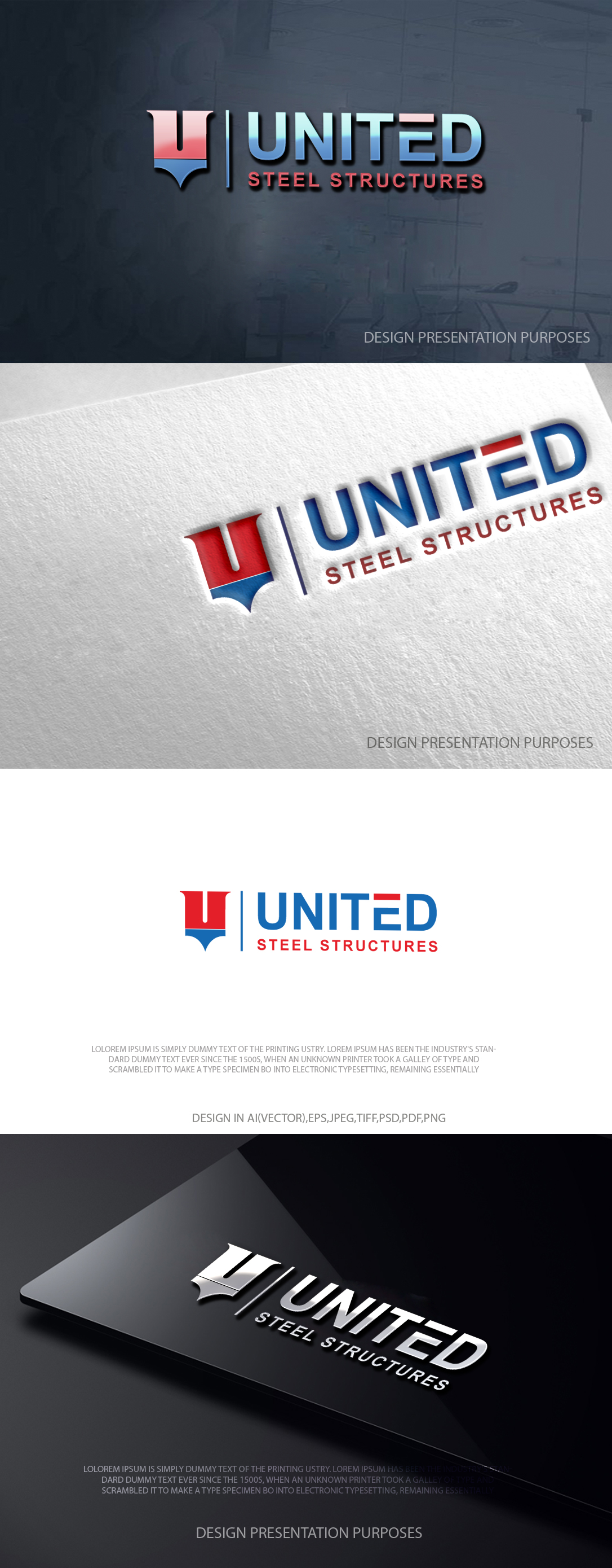 Logo Design by zebronicgraphic for United Steel Structures, Inc.  | Design #37273014