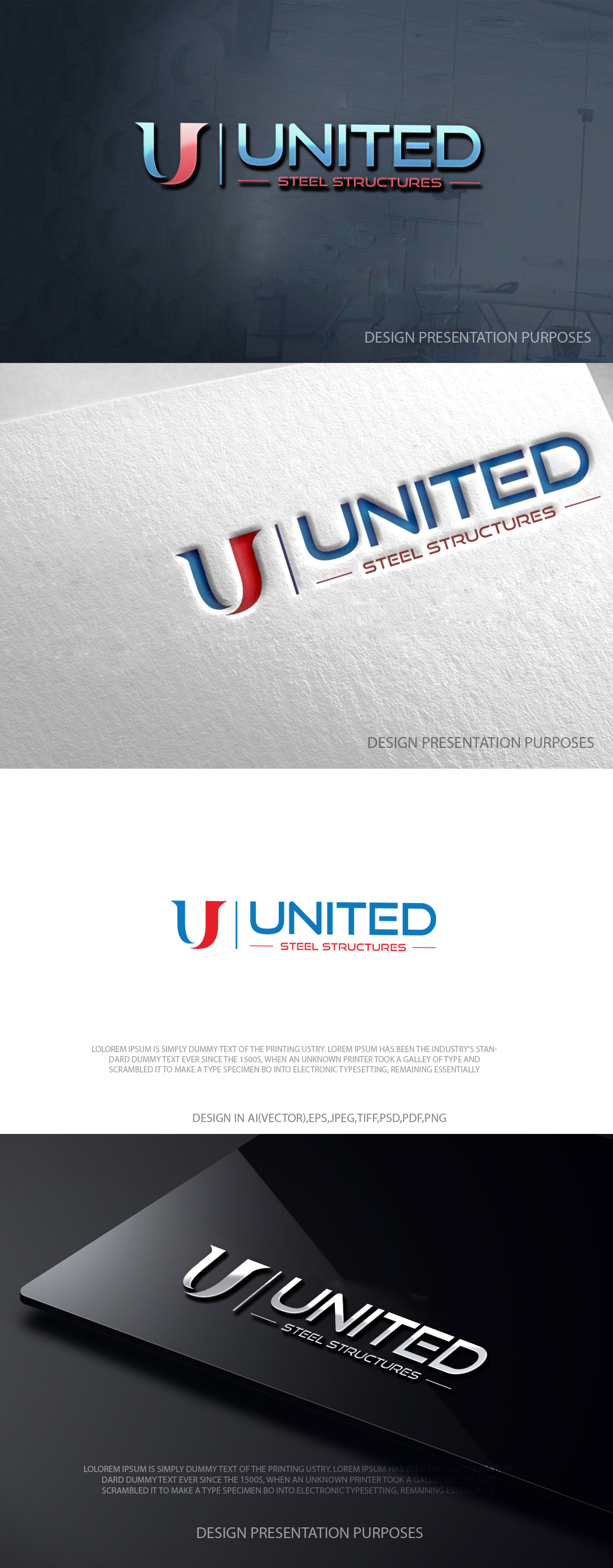 Logo Design by zebronicgraphic for United Steel Structures, Inc.  | Design #37273015