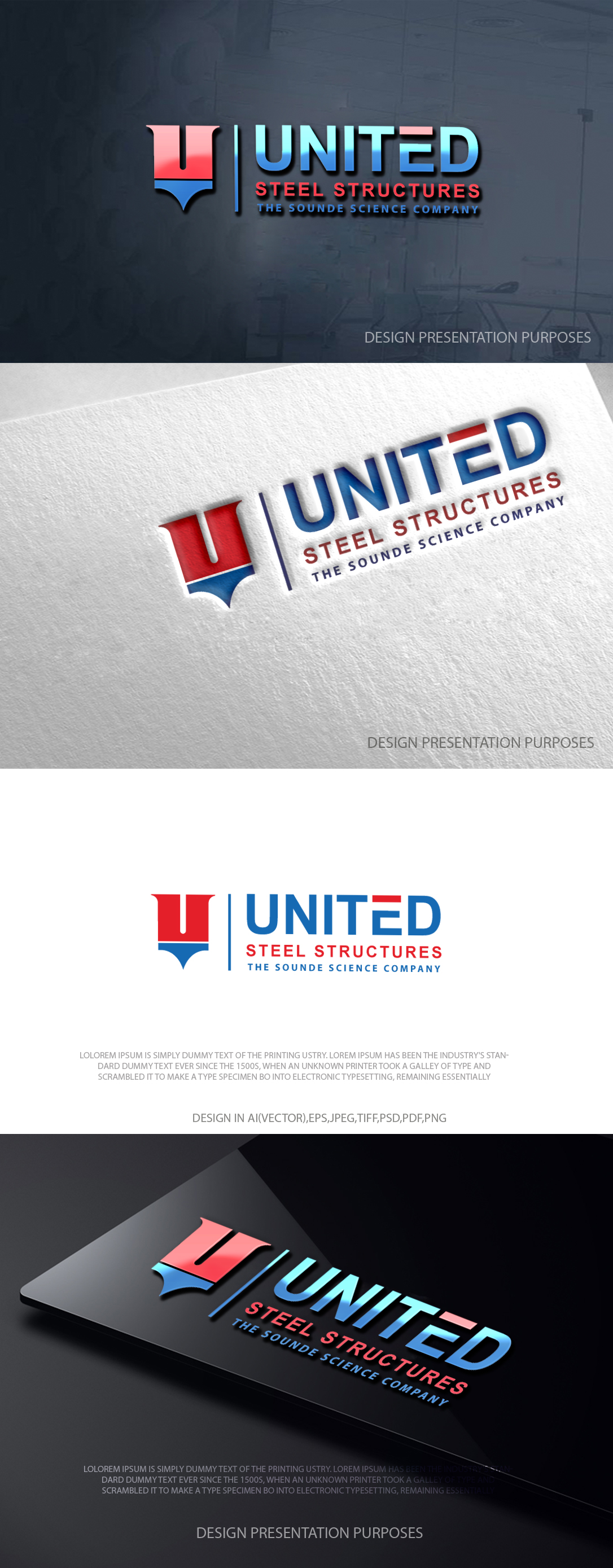 Logo Design by zebronicgraphic for United Steel Structures, Inc.  | Design #37292922