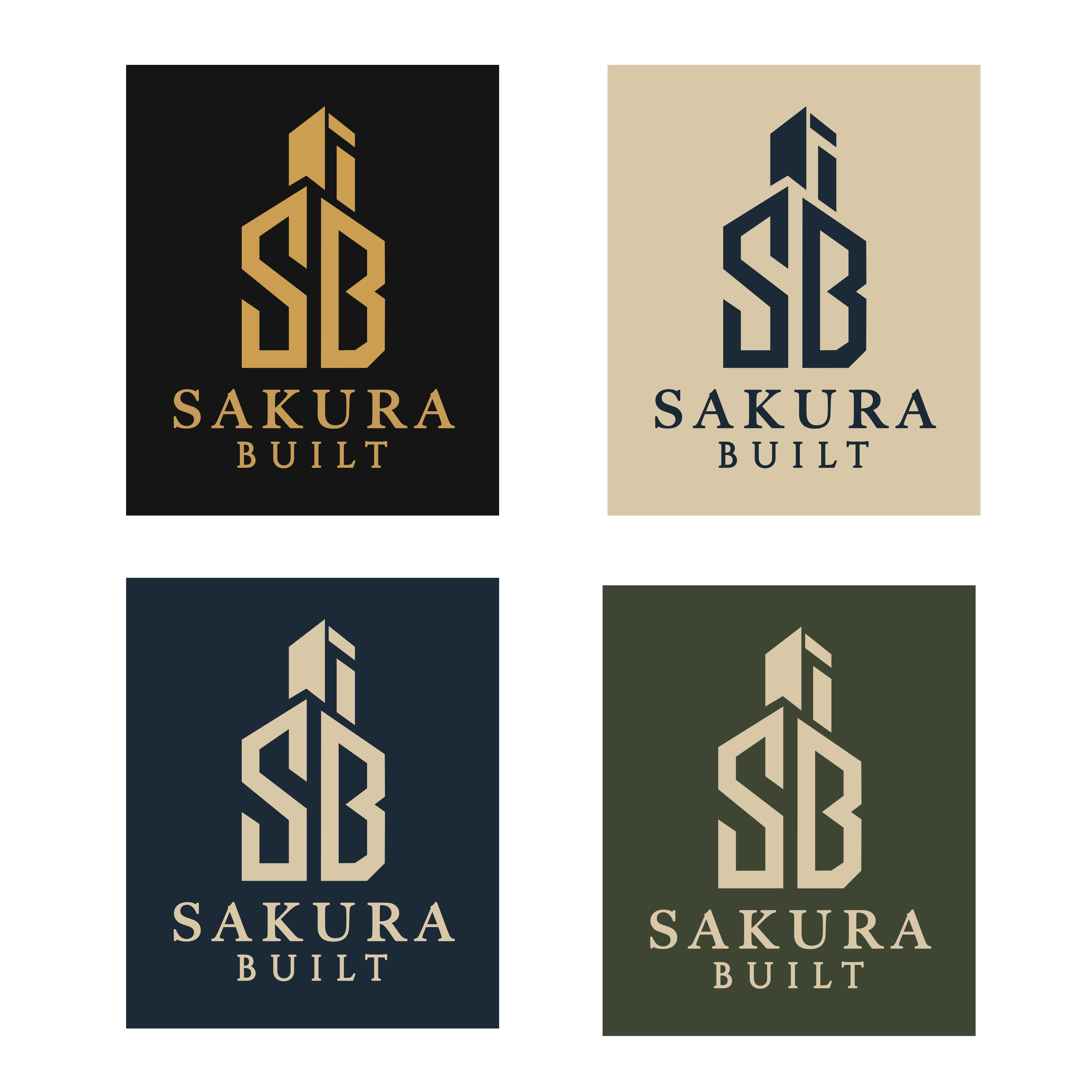 Logo Design by Nhan Mac for Sakura Built | Design #37274068