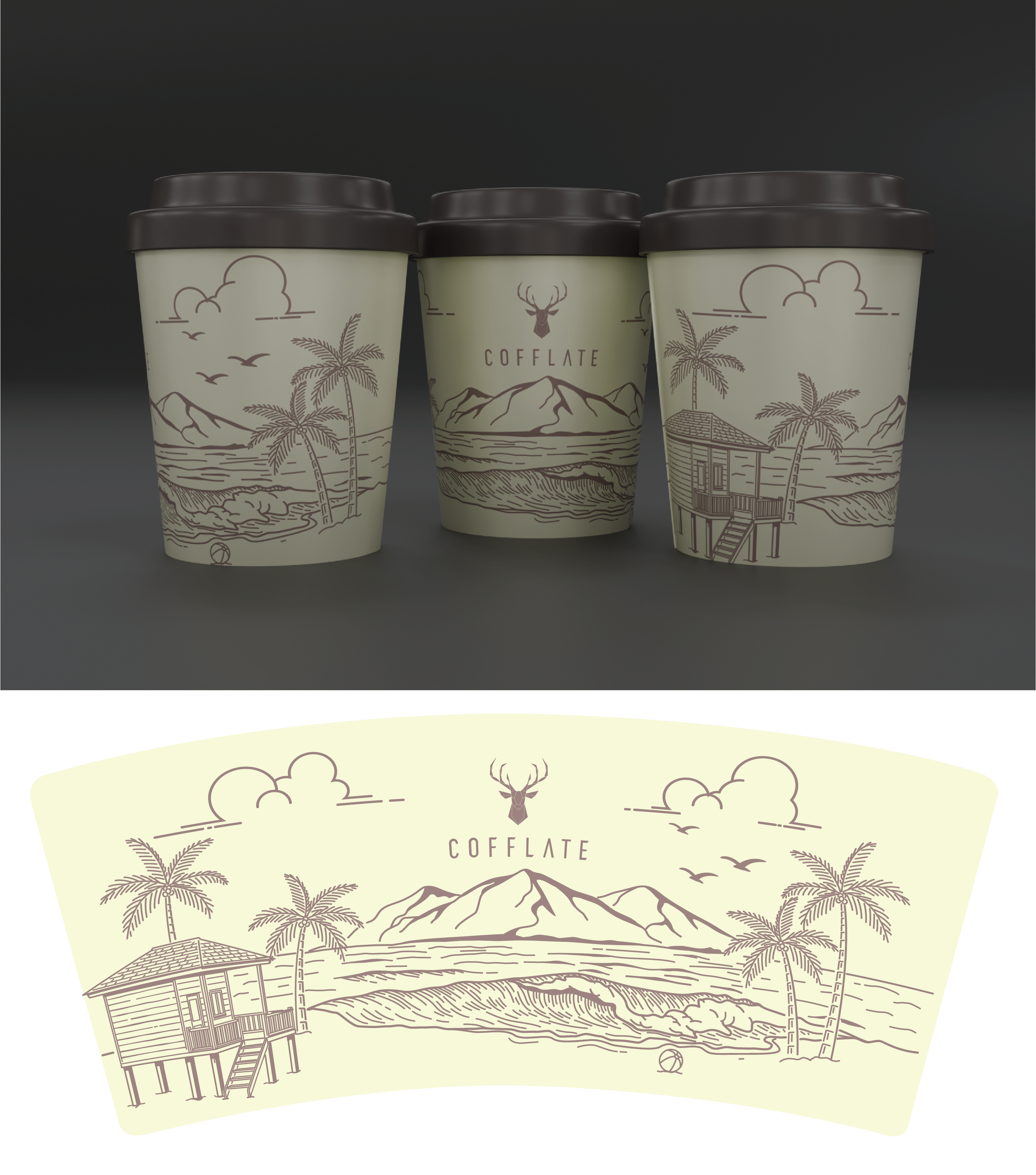 Tasse- und Becher-Design von Alike für COFFLATE | Design #37298928