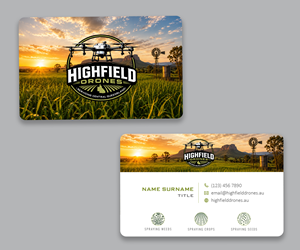 Visitenkarten-Design von Andrés Sebastián für Highfield Drone Services | Design: #37283034