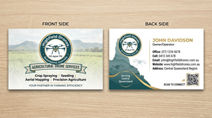 Visitenkarten-Design von Andrés Sebastián für Highfield Drone Services | Design: #37286714