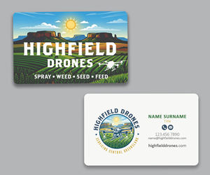 Visitenkarten-Design von Andrés Sebastián für Highfield Drone Services | Design: #37288107